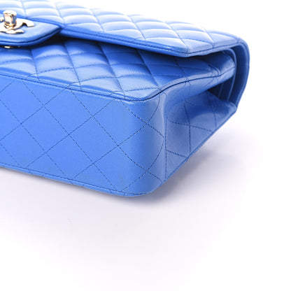 Chanel Lambskin Quilted Medium Double Flap Blue 8 of 8
