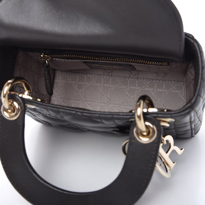 Christian Dior Lambskin Cannage Mini Lady Dior Dark Grey 5 of 10