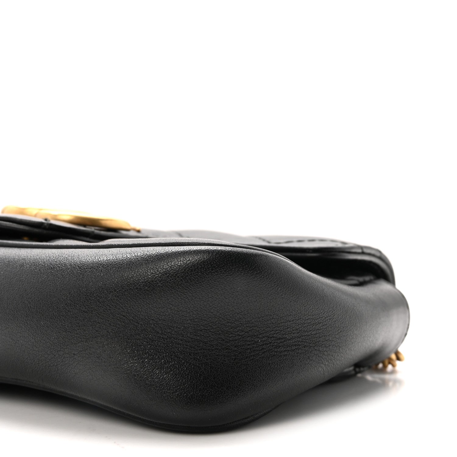 Gucci Calfskin Matelasse Super Mini GG Marmont Shoulder Bag Black 10 of 10