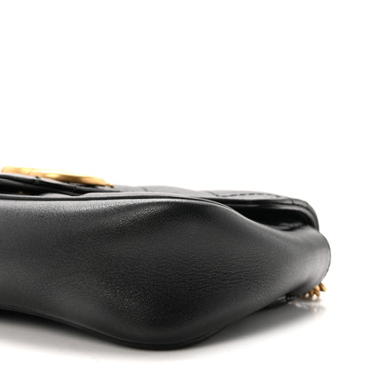 Gucci Calfskin Matelasse Super Mini GG Marmont Shoulder Bag Black 10 of 10