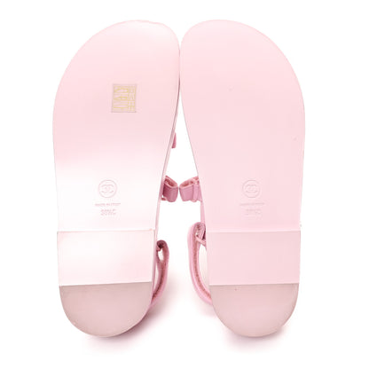 Chanel Lambskin Crystal CC Velcro Dad Sandals 38.5 Light Pink 6 of 9