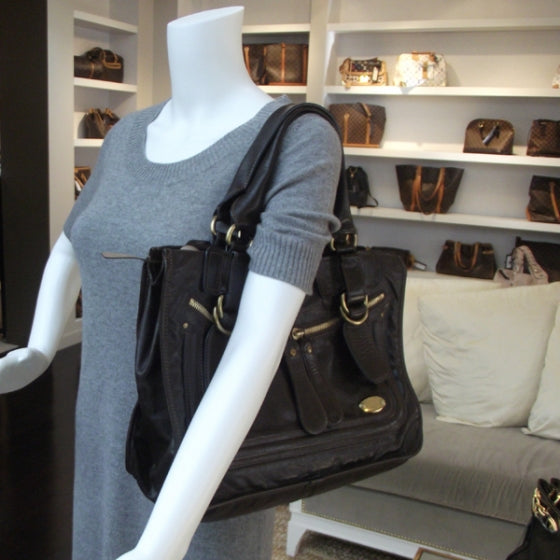 Leather Bay Tote Moka