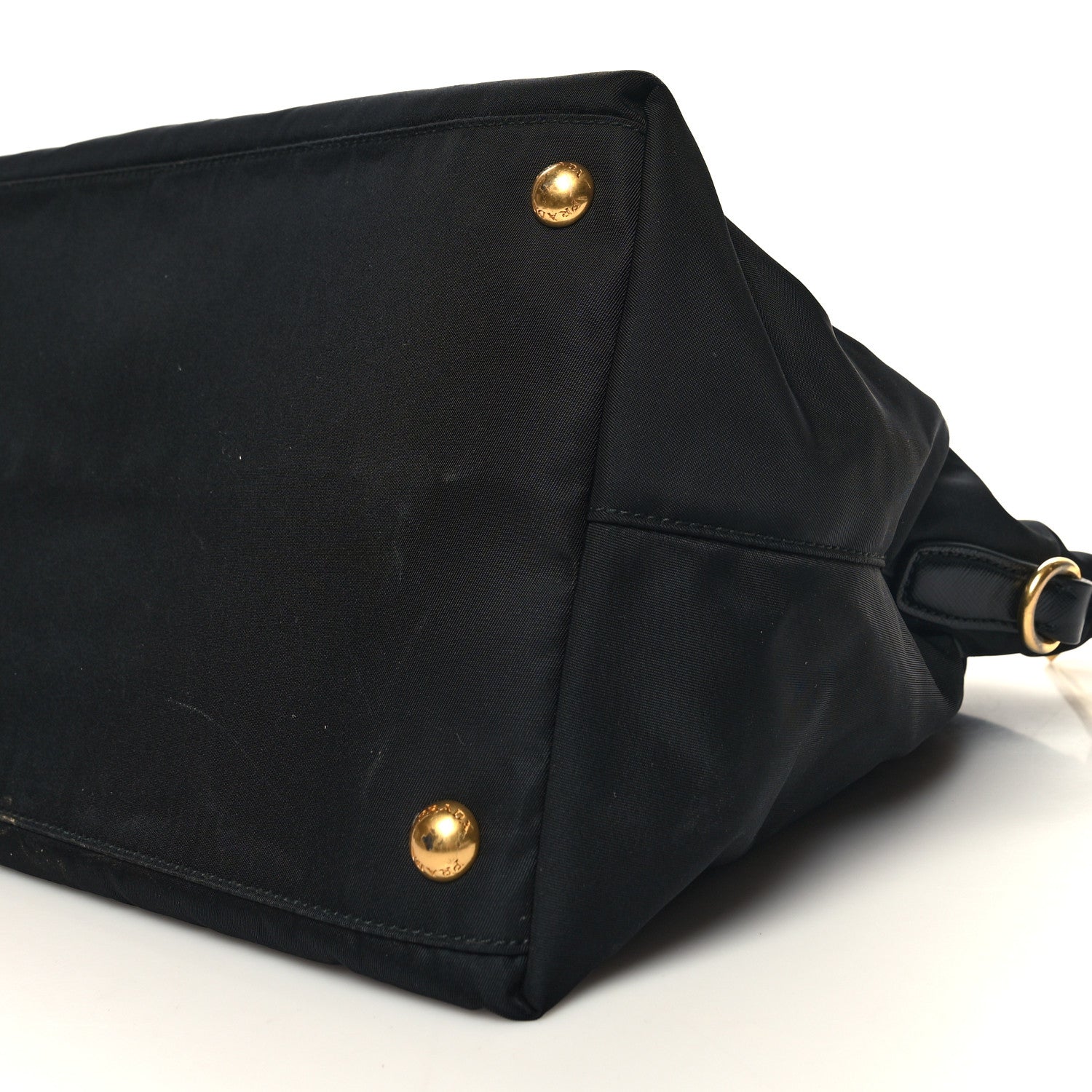 Prada Tessuto Nylon Saffiano Tote Black 9 of 10