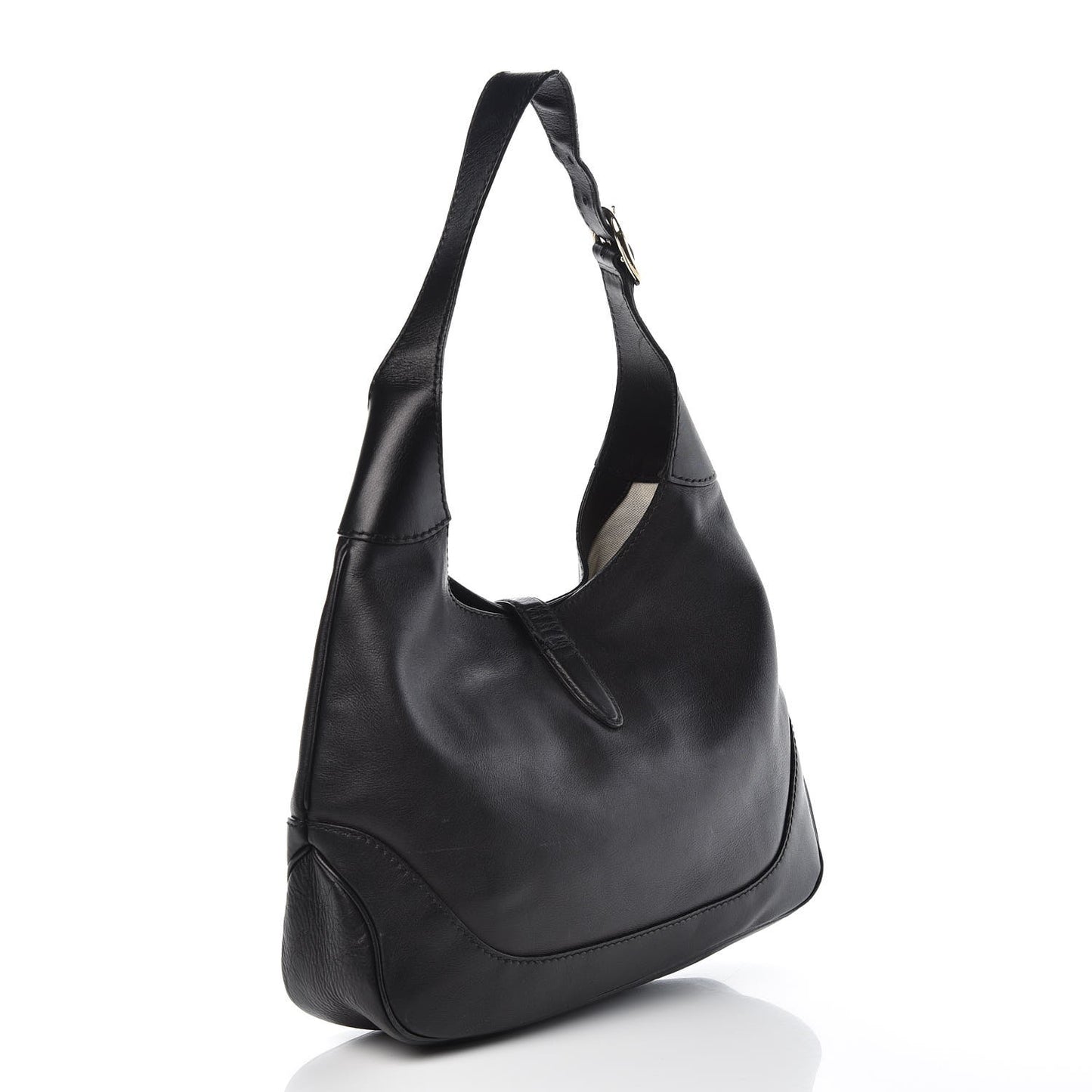 Calfskin Medium New Jackie Shoulder Bag Black