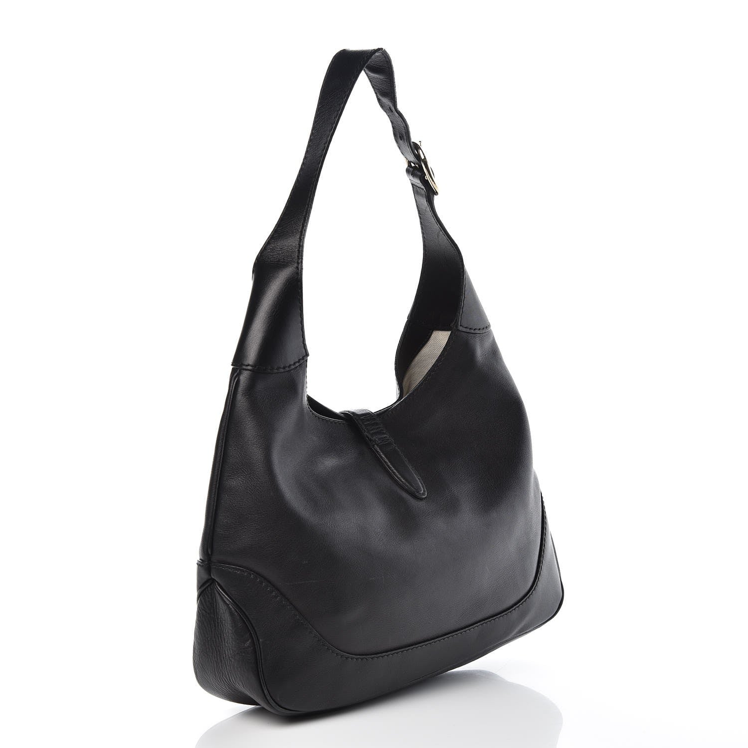 Gucci Calfskin Medium New Jackie Shoulder Bag Black 3 of 9