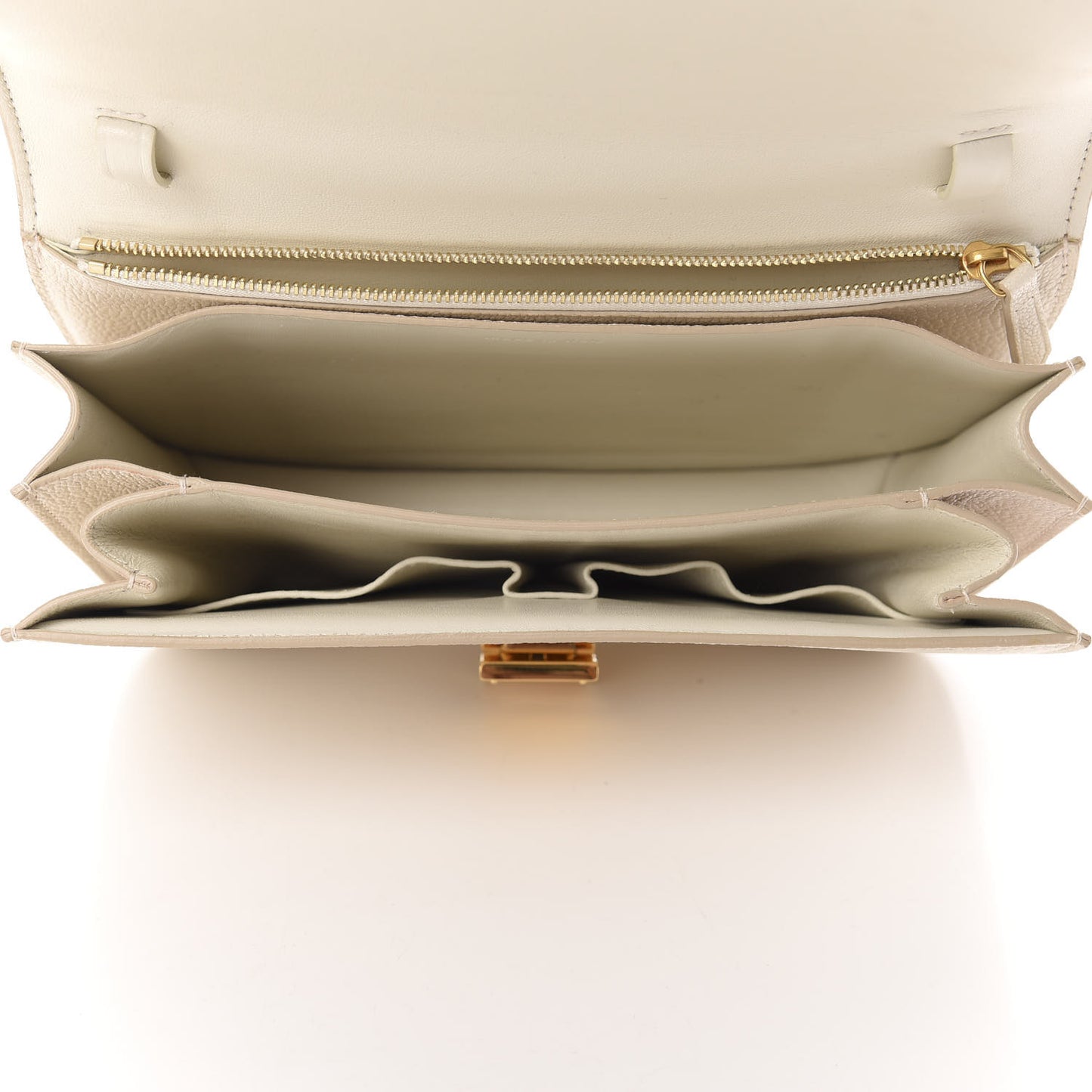 Goatskin Medium Classic Box Flap Bag White