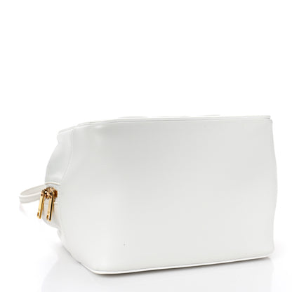 Celine Smooth Calfskin Cuir Triomphe Folded Cube Bag Arctic White 4 of 8