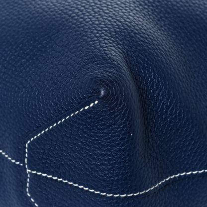 Hermes Taurillon Clemence Double Sens 36 Reversible Tote Bleu Sapphire Izmir 11 of 22
