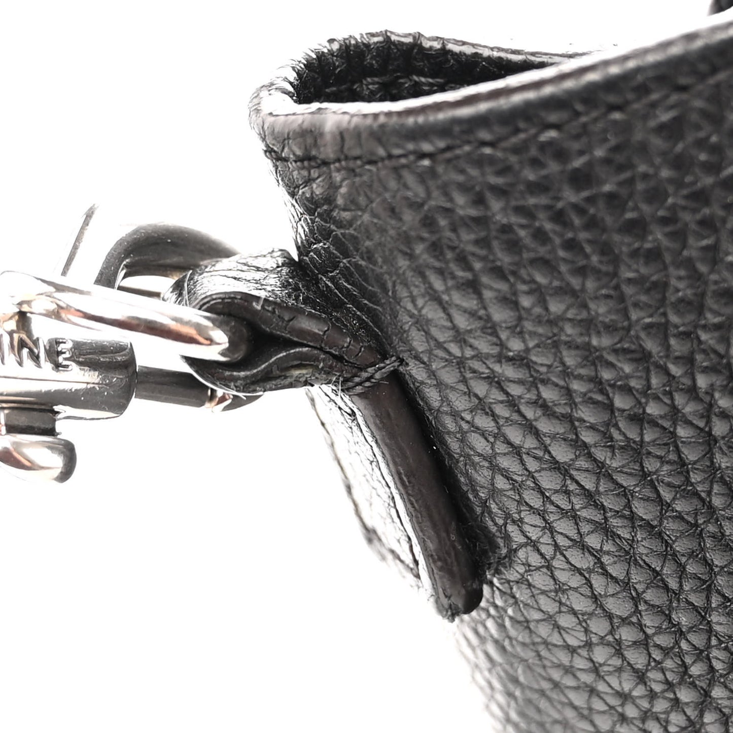 Drummed Calfskin Nano Luggage Black