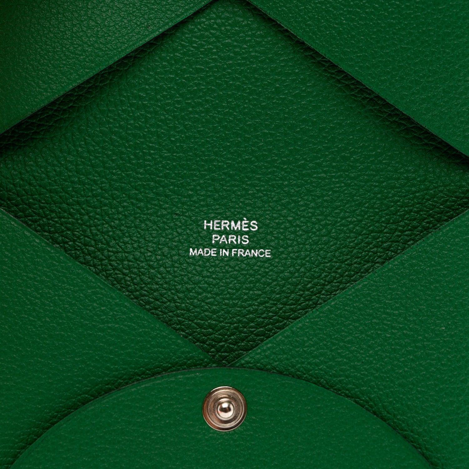 Hermes Evercolor Calvi Card Case Vert Vertigo 6 of 6