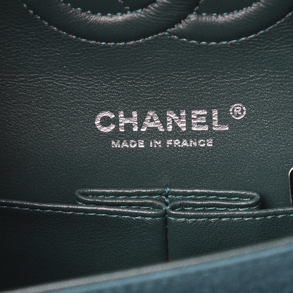 Chanel Jersey Quilted Medium Double Flap Green 6 of 10