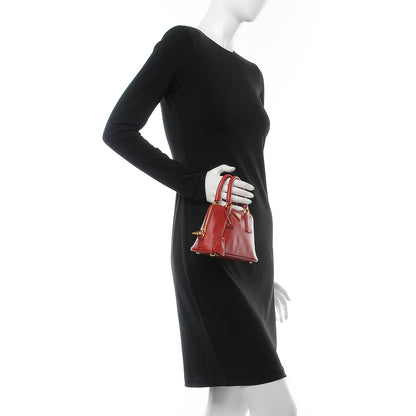 Prada Saffiano Lux Mini Promenade Tote Fuoco 2 of 9