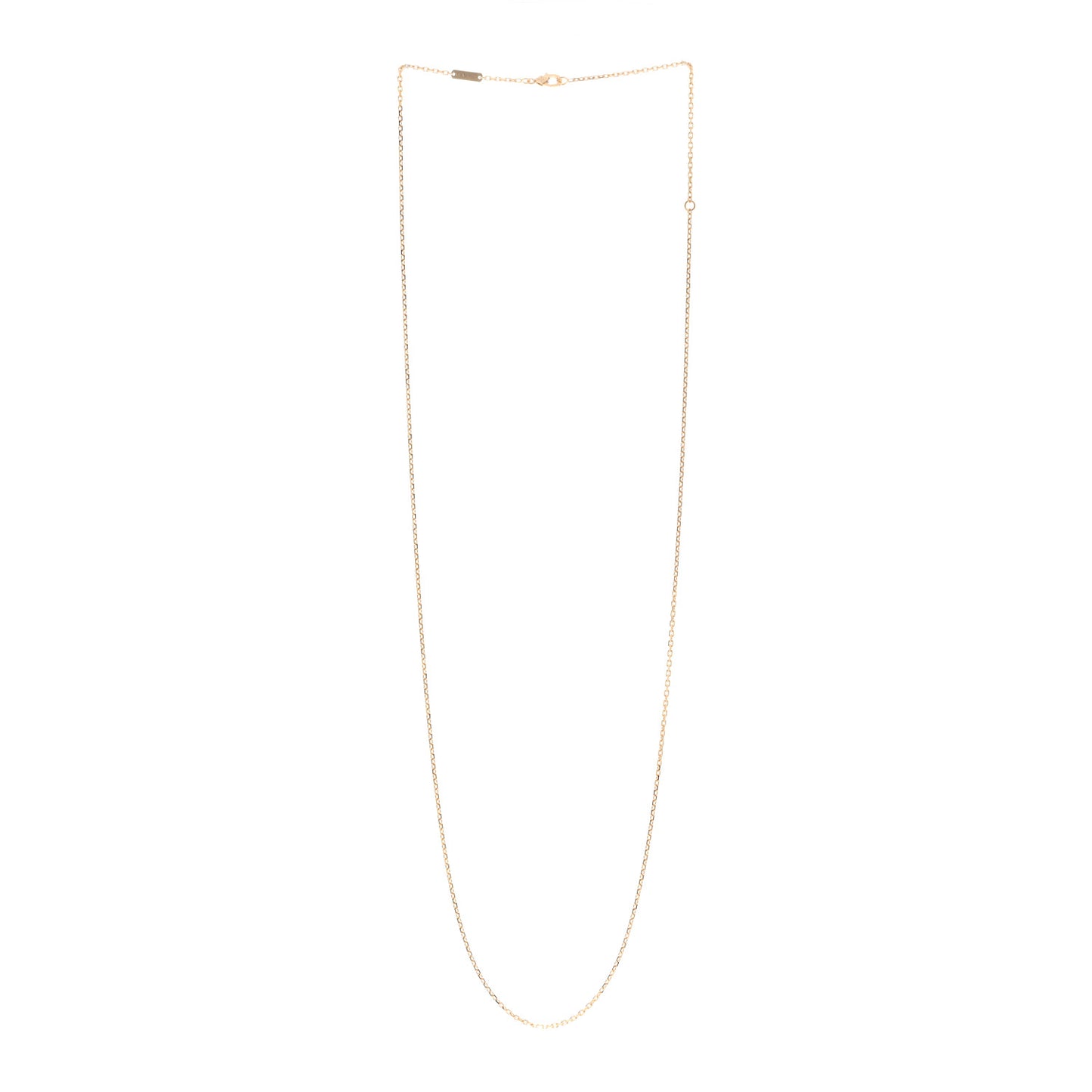 18K Yellow Gold Trace Chain Necklace 70cm