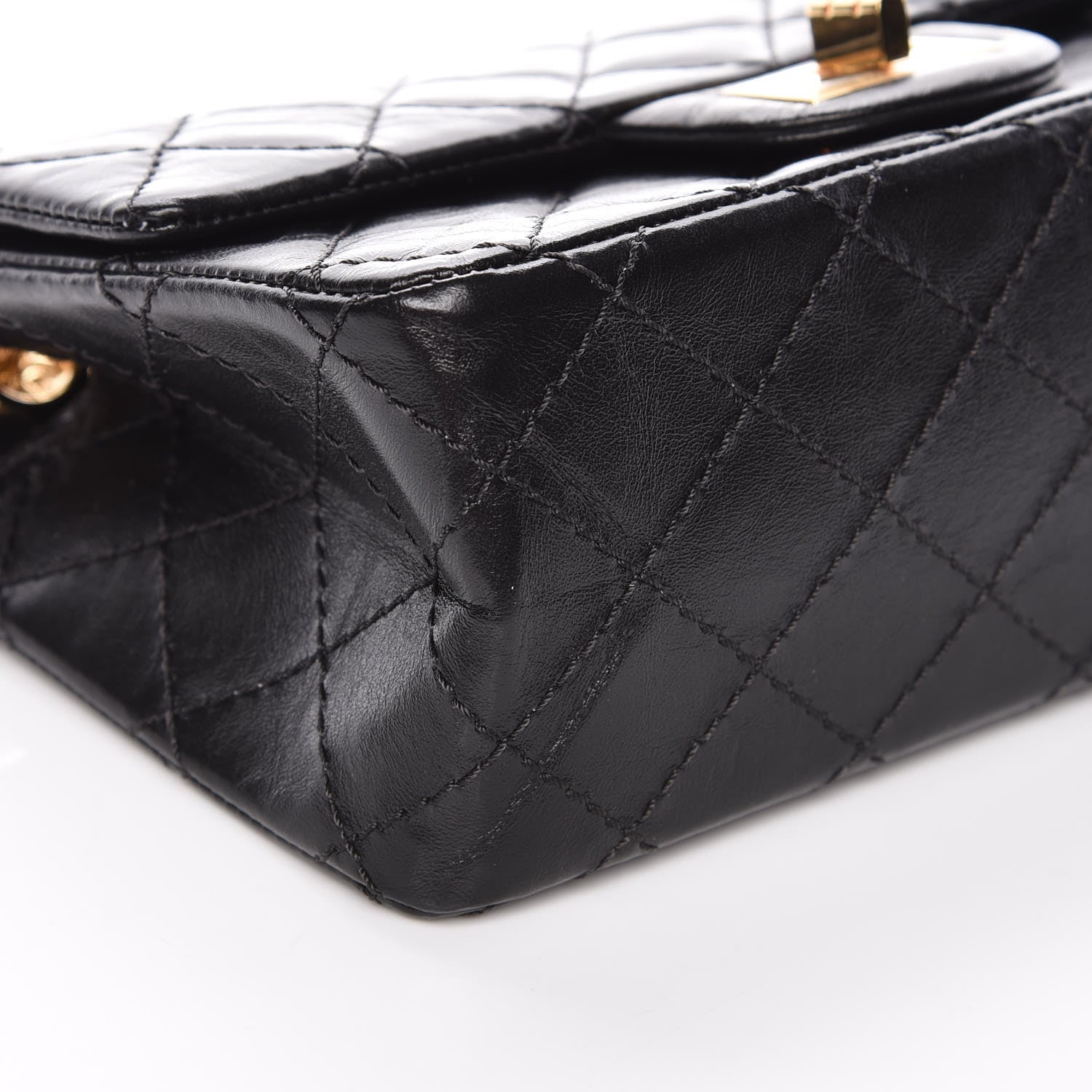 Chanel Aged Calfskin Quilted 2.55 Reissue Mini Flap Black 5 of 9