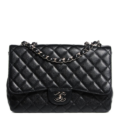 Chanel Caviar Quilted Jumbo Single Flap Black 1 of 9