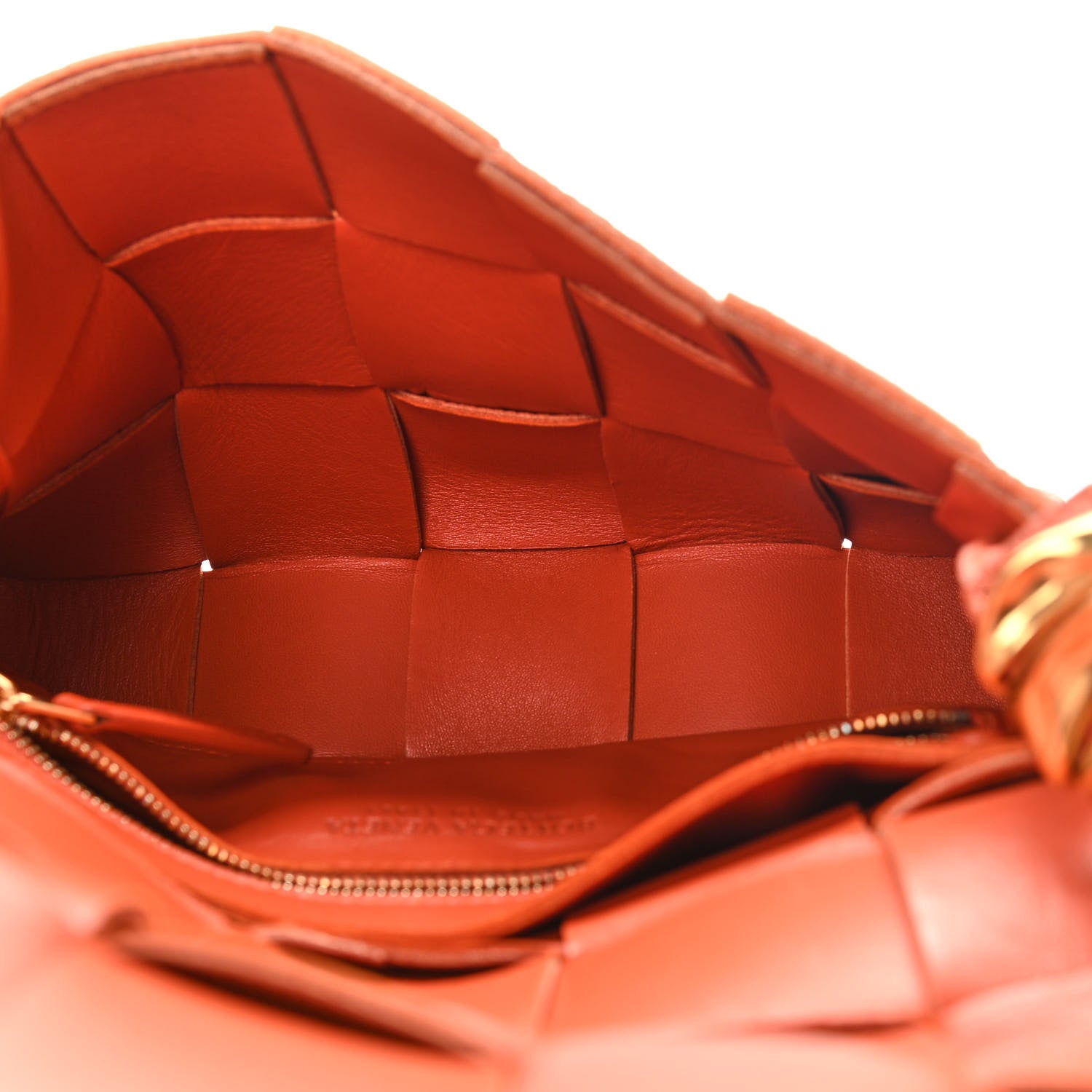 Bottega Veneta Grained Calfskin Intrecciato Cassette Crossbody Bag Maple 8 of 13
