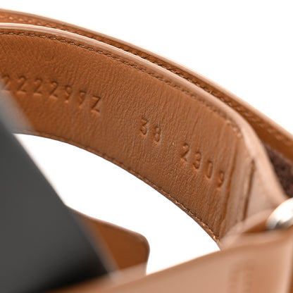 Hermes Epsom Womens Chypre Sandals 38 Natural 8 of 9