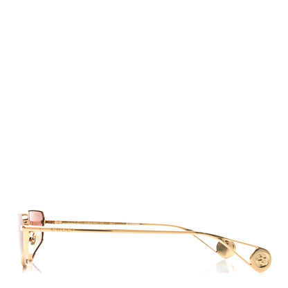 Gucci Metal Cat Eye Sunglasses GG0537S Gold Red 3 of 7