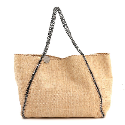 Stella McCartney Woven Raffia Falabella Tote Bag Natural 1 of 10