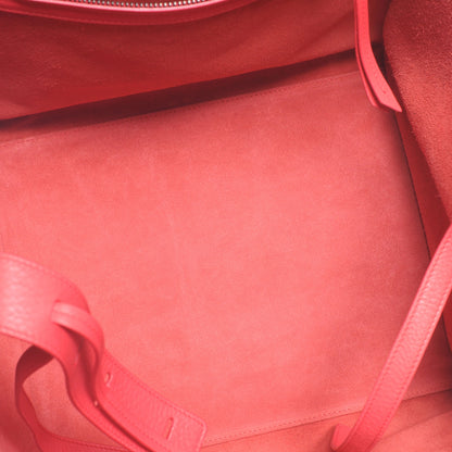 Celine Smooth Calfskin Medium Phantom Luggage Bag Red 6 of 9