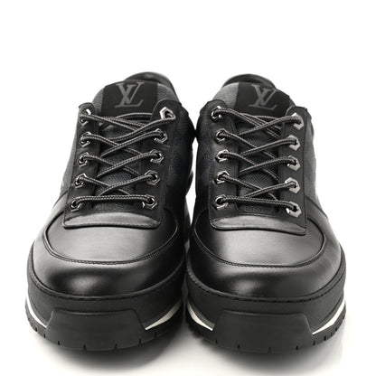 Louis Vuitton Calfskin Damier Graphite Harlem Sneakers 8 Black 2 of 9