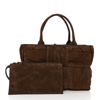 Bottega Veneta Suede Foulard Intrecciato Small Arco Tote Brownie 3 of 10