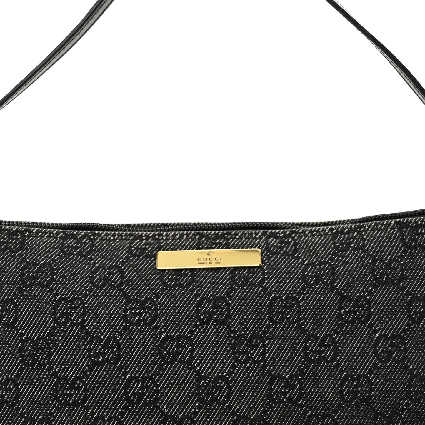 Denim Monogram Boat Pochette Black