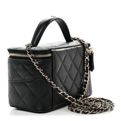 Chanel Caviar Quilted Trendy Handle Mini Vanity Black 3 of 11