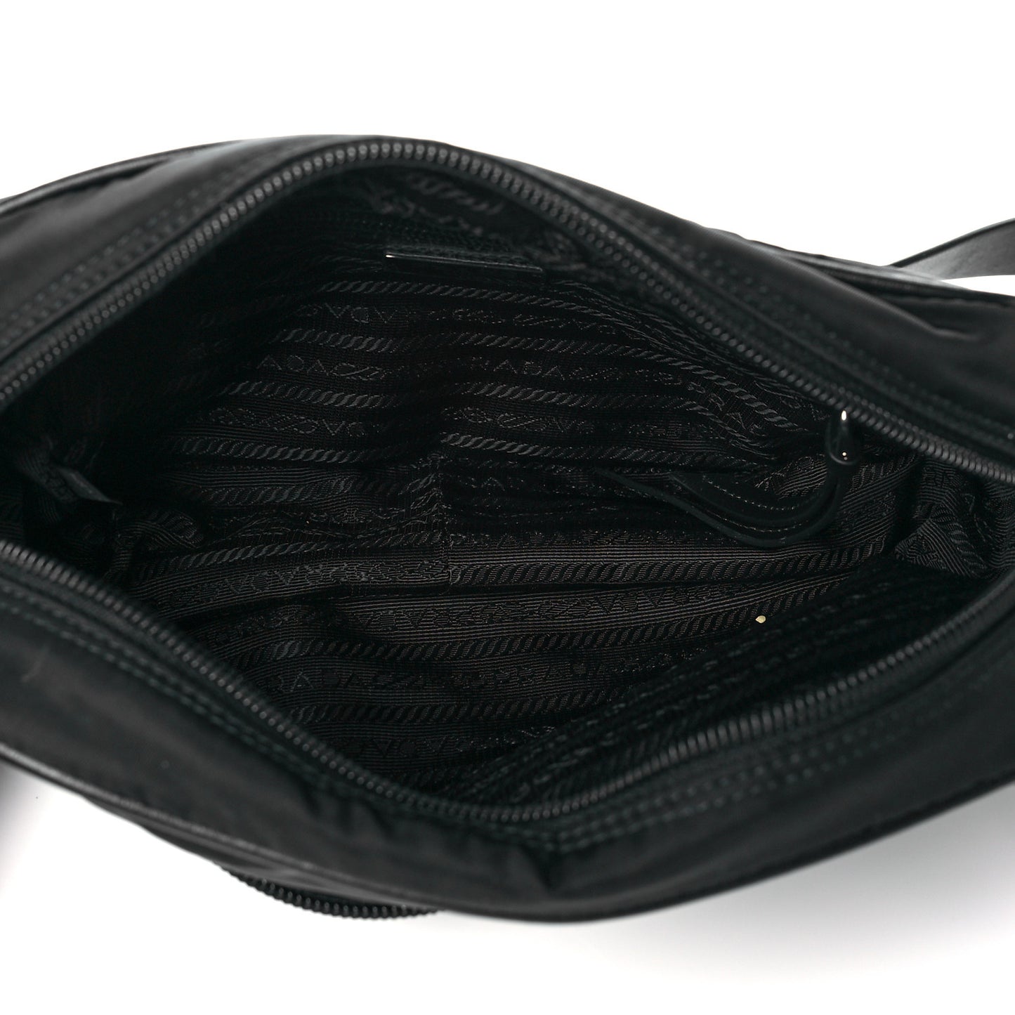 Tessuto Nylon Studded New Vela Shoulder Bag Black Fuoco
