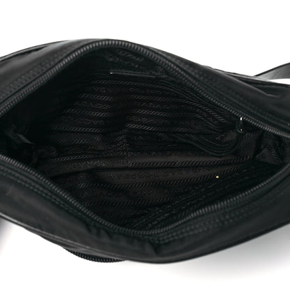 Prada Tessuto Nylon Studded New Vela Shoulder Bag Black Fuoco 5 of 11
