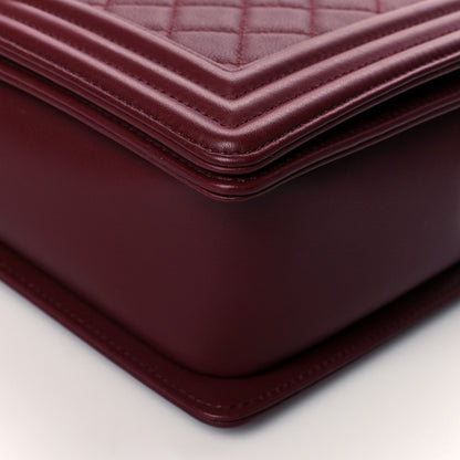 Chanel Calfskin Quilted New Medium Boy Flap Burgundy 9 of 10