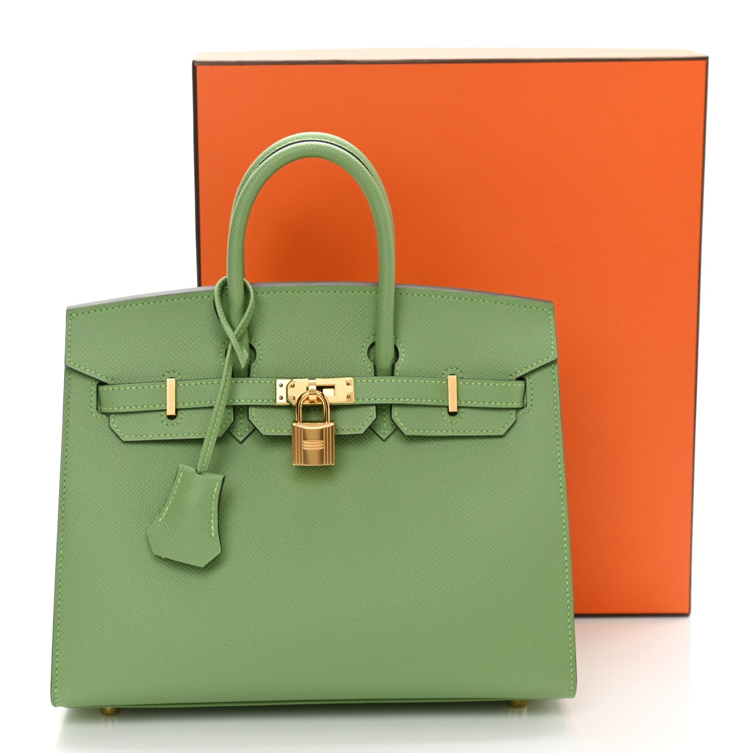 Hermes Epsom Birkin Sellier 25 Vert Criquet 11 of 11