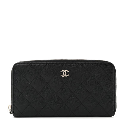 Chanel Caviar Quilted Large Gusset Zip Around Wallet Black 1 of 9