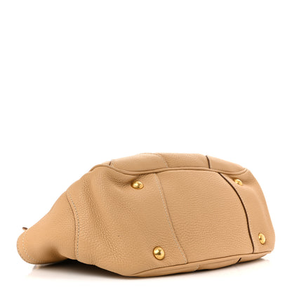 Prada Vitello Daino Pushlock Shoulder Bag Sughero 4 of 13