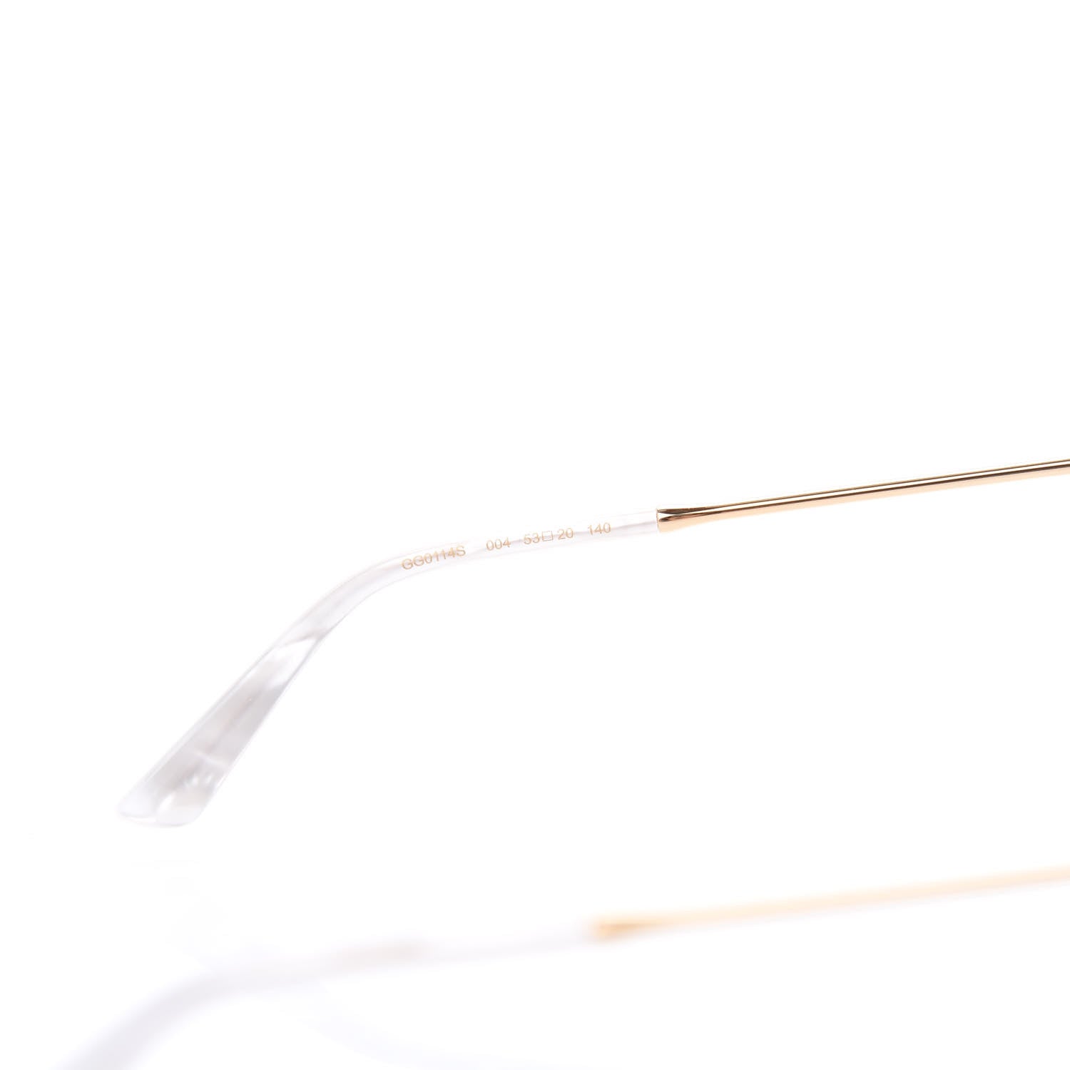 Gucci Metal Crystal Cat Eye Sunglasses GG00114S Gold 5 of 8