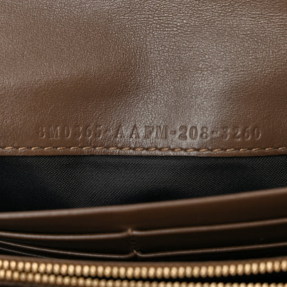 Fendi Vitello Soft F is Fendi Bi-Color FF 1974 Embossed Continental Envelope Wallet On Chain Maya Black 7 of 14