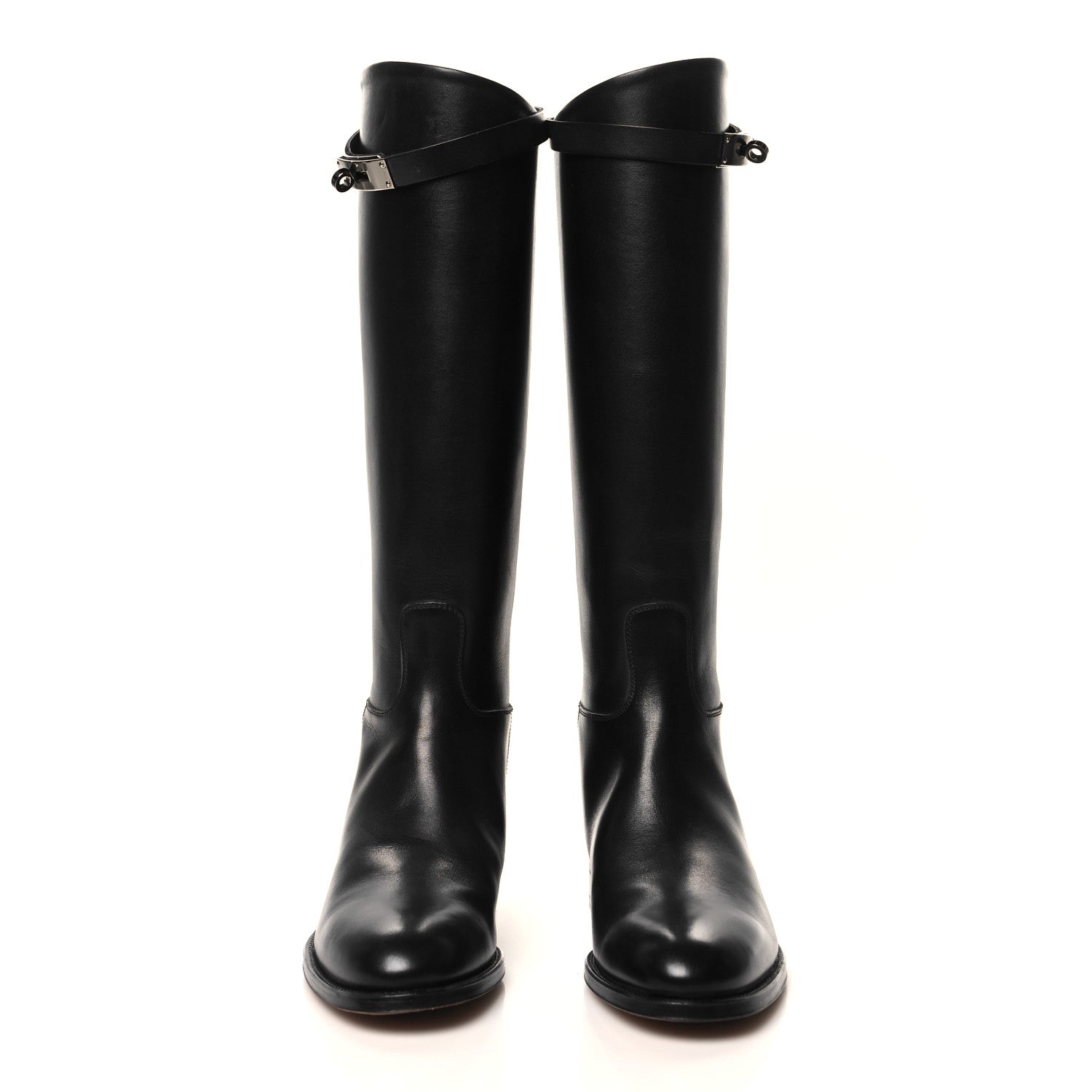Hermes Box Kelly Jumping Boots 38 Black 2 of 9