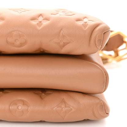 Louis Vuitton Lambskin Embossed Monogram Coussin PM Camel 10 of 11