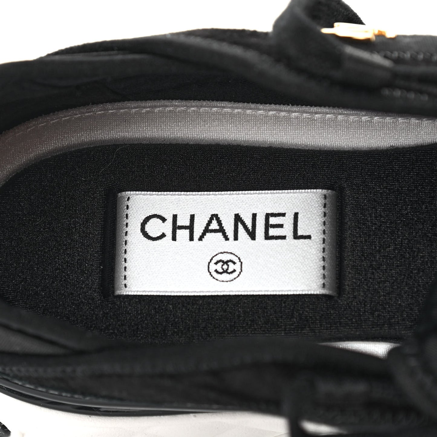 Velvet Calfskin Mixed Fibers CC Sneakers 39 Black