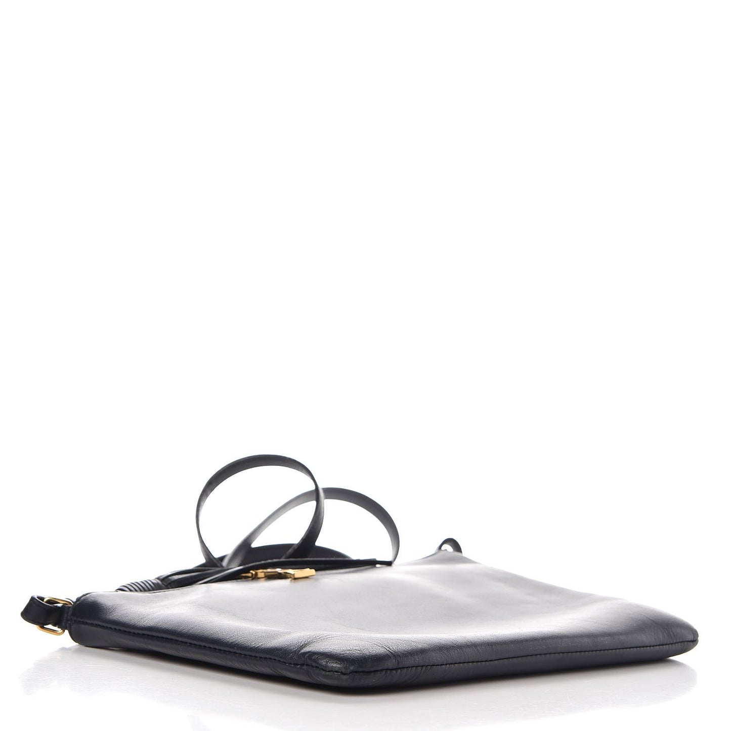 Calfskin Teen Monogram Crossbody Bag Deep Marine