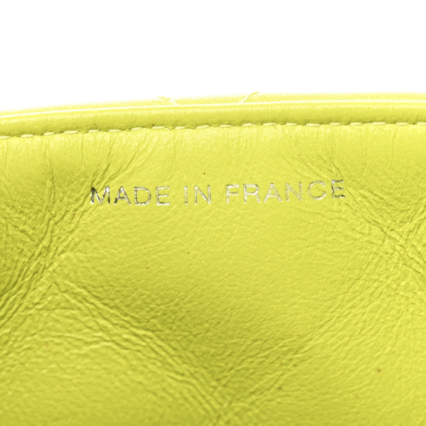 Lambskin Quilted CC Single Flap Green