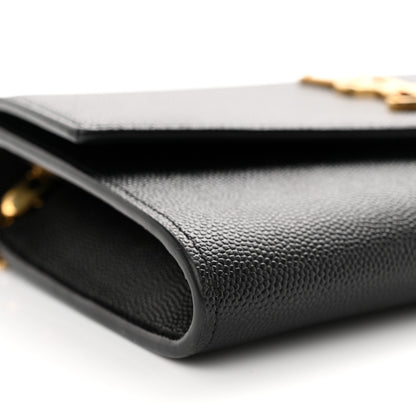 Saint Laurent Grain de Poudre Uptown Chain Wallet Black 9 of 11