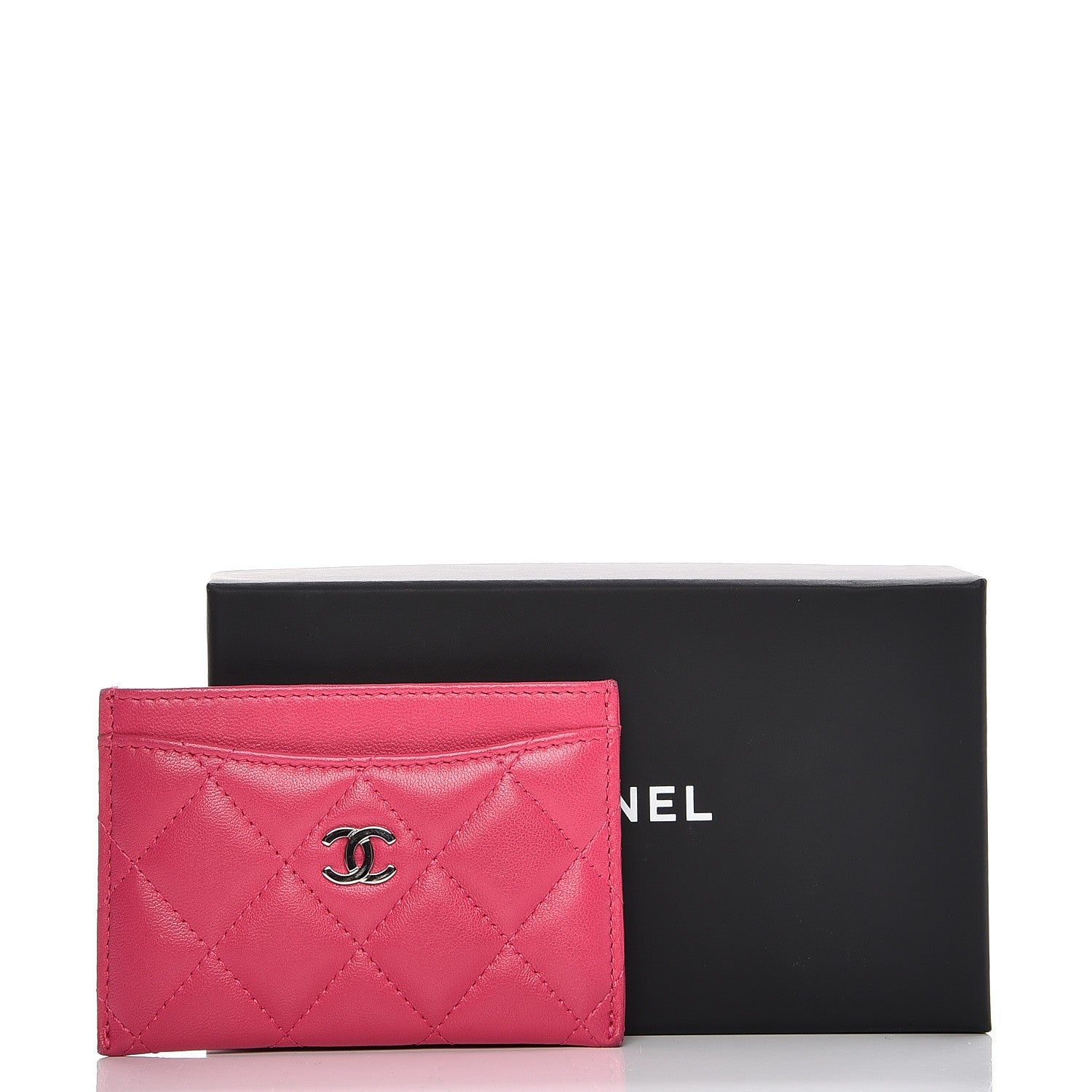 Chanel Lambskin Quilted Card Holder Fuchsia 13 of 13