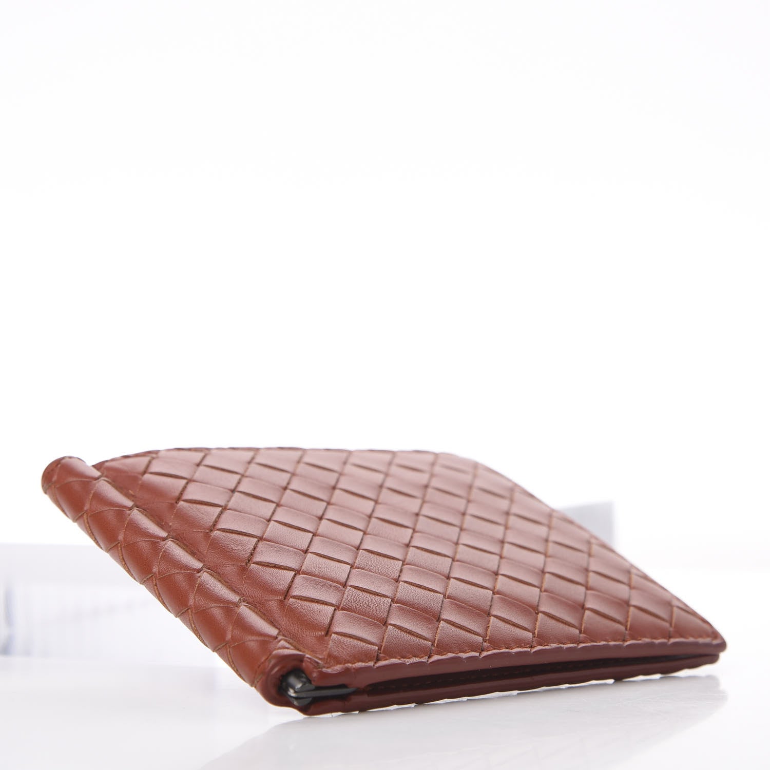 Bottega Veneta Calfskin Intrecciato Bi-Fold Wallet With Money Clip Brique 4 of 13