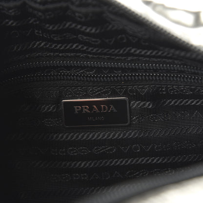Prada Metallic Tessuto Nylon Metal Studded Shoulder Bag Ferro Black 8 of 9