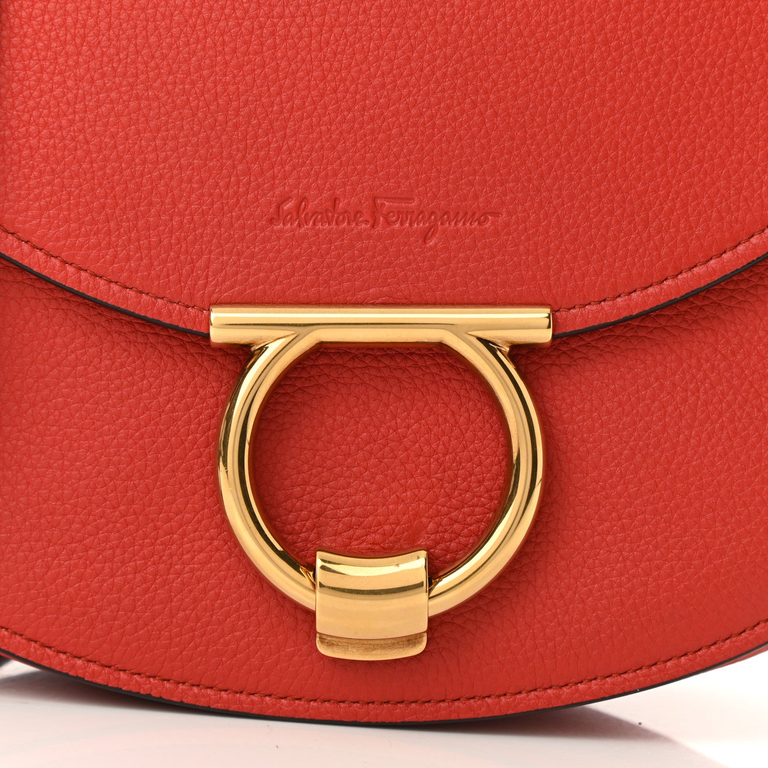 Salvatore Ferragamo Calfskin Small Margot Crossbody Paprika 7 of 11