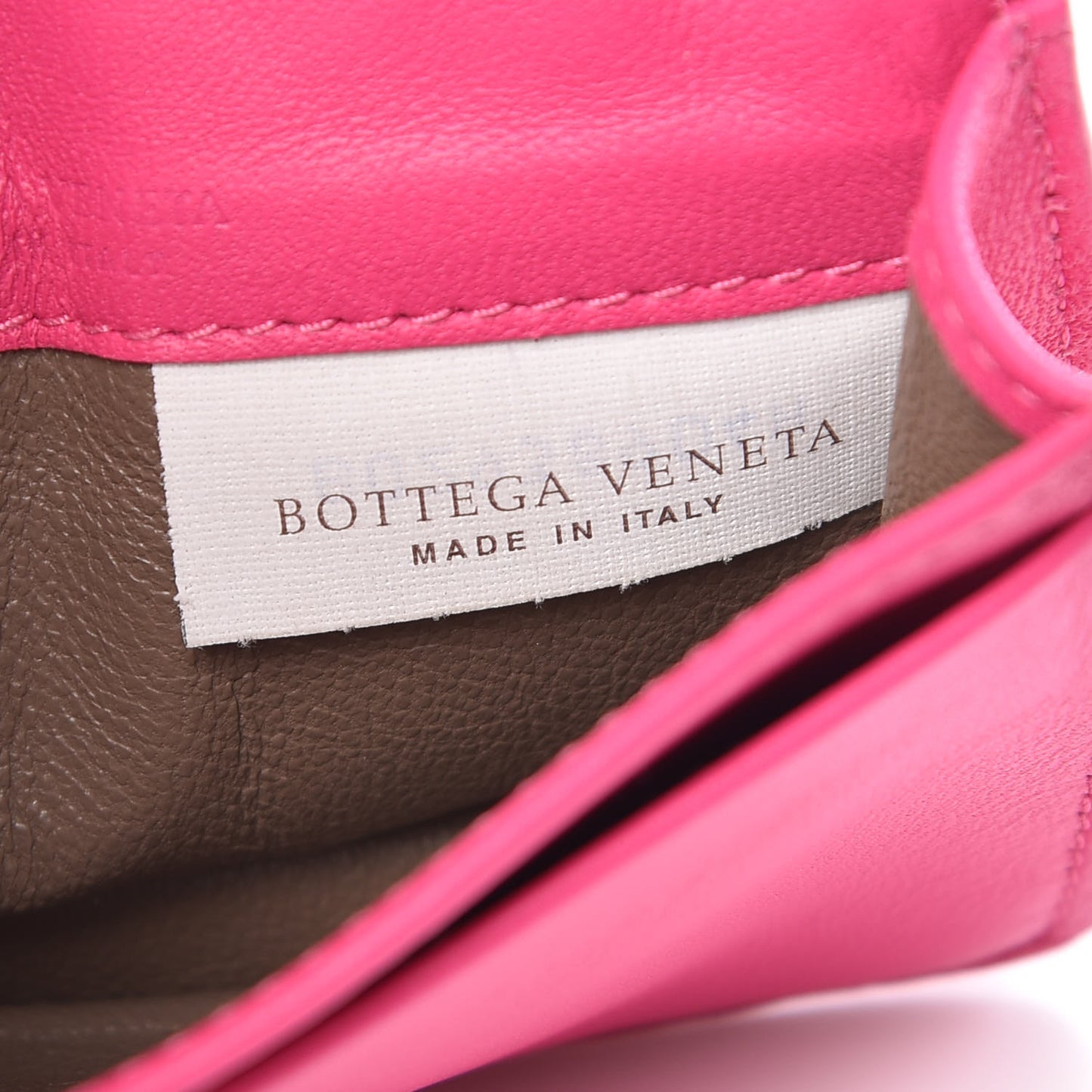 Nappa Intrecciato Card Holder Rosa Shock