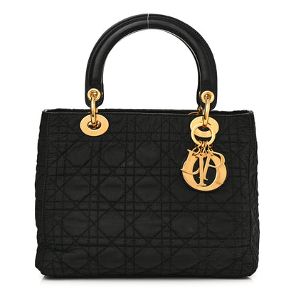 Christian Dior Nylon Cannage Medium Lady Dior Black 1 of 15