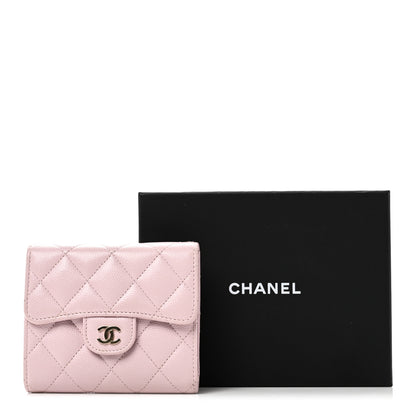 Chanel Caviar Quilted Compact Flap Wallet Light Pink 9 of 9