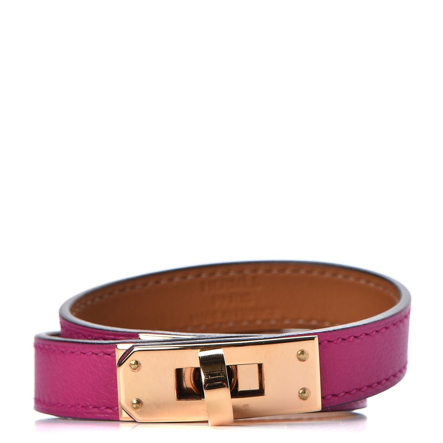 Swift Kelly Double Tour Bracelet T2 Rose Pourpre